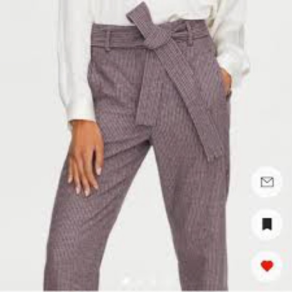 Aritzia wilfred tie front Stylish Plaid Pants size 4